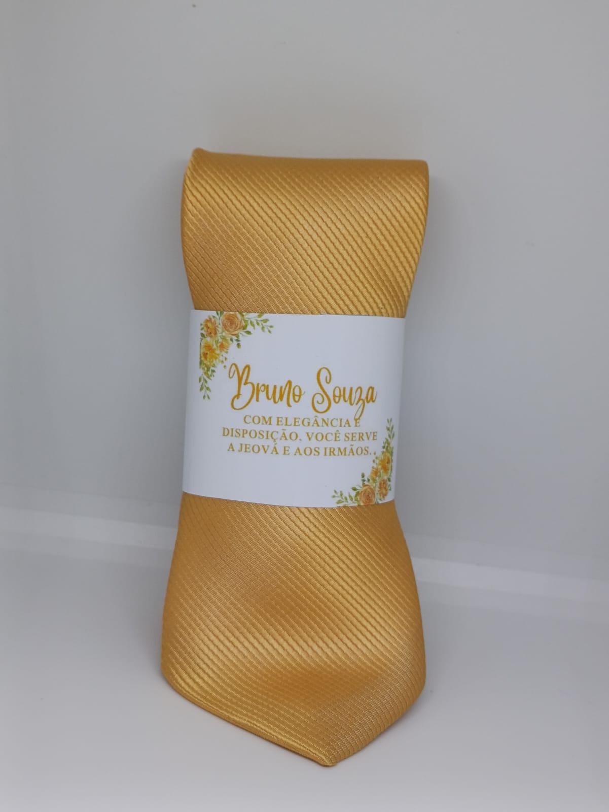 Gravata personalizada dourada